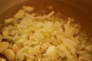 Garlic and onions in oil