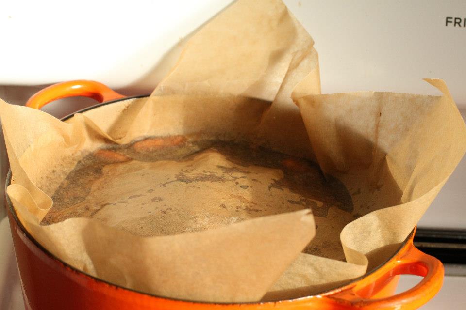 Use of parchment to prevent boiling