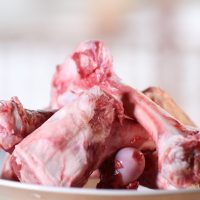 Raw lamb bones
