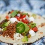 Goat Taco with Blackened Tomatoes