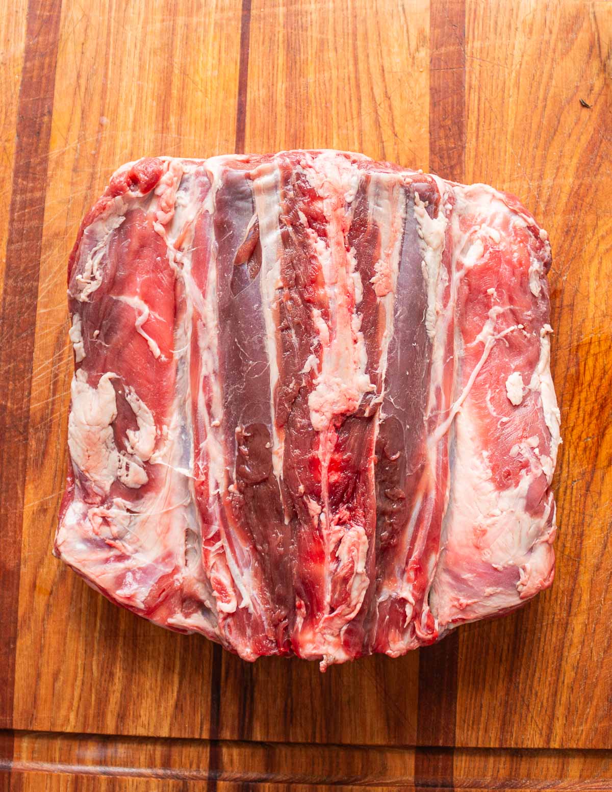 A whole lamb saddle.