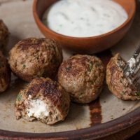 Lamb cheese filled Meatballs
