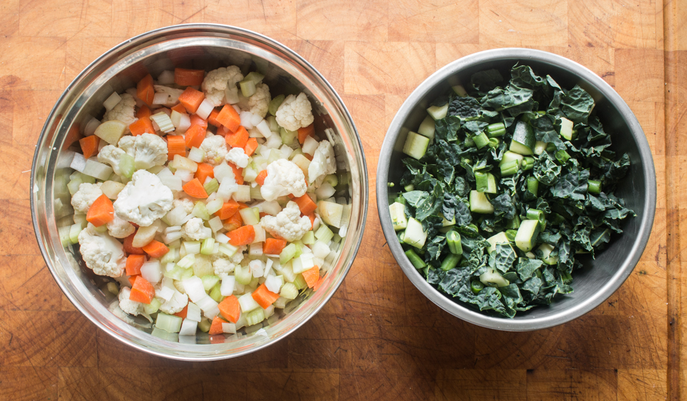 Vegetables for lamb or goat head vegetable soup