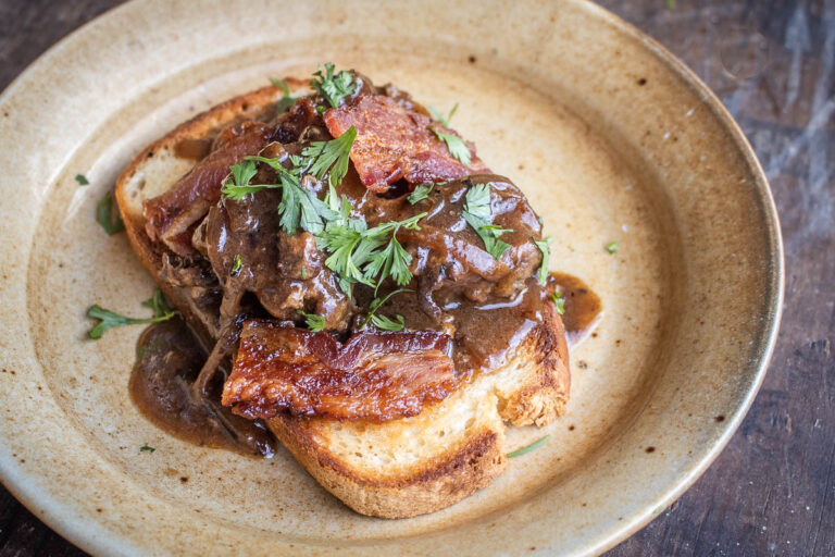 Lambs Fry Recipe with Bacon and Caramelized Onions