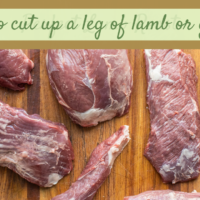 how to cut up a lamb or goat leg into roasts
