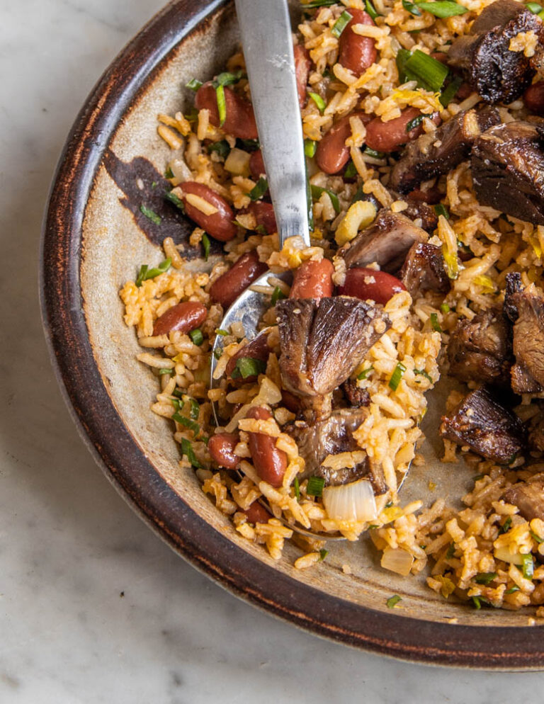 Braised Goat Shank Rice and Beans