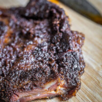 Slow-roasted dry-rubbed lamb or goat breast recipe
