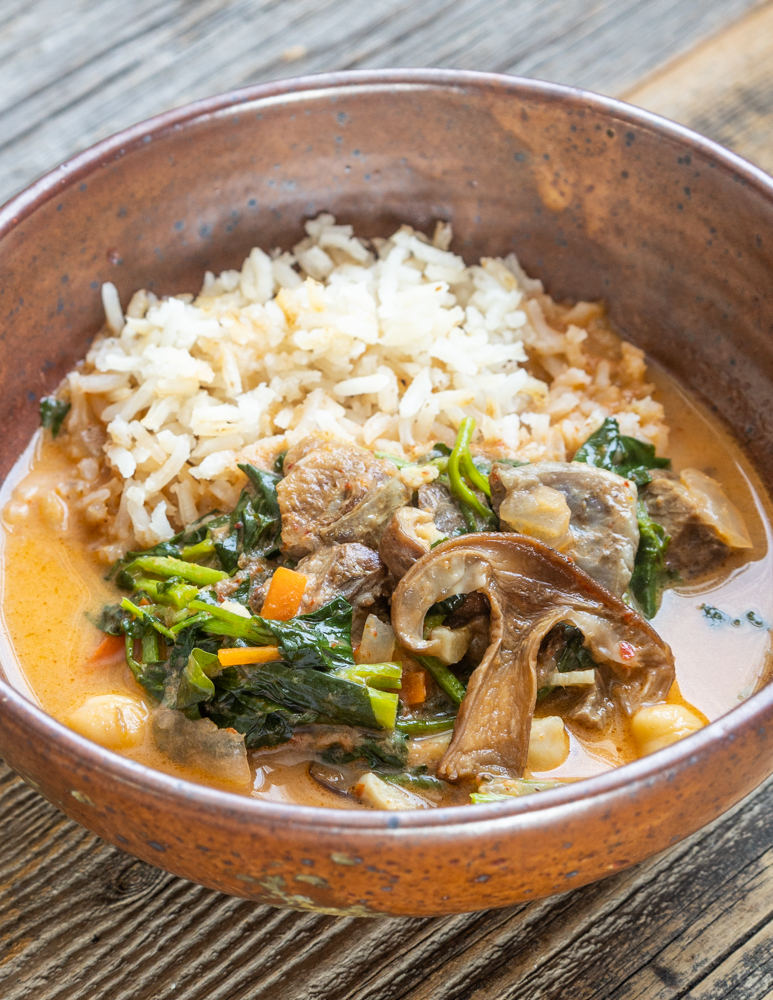 Thai Goat Curry with Watercress