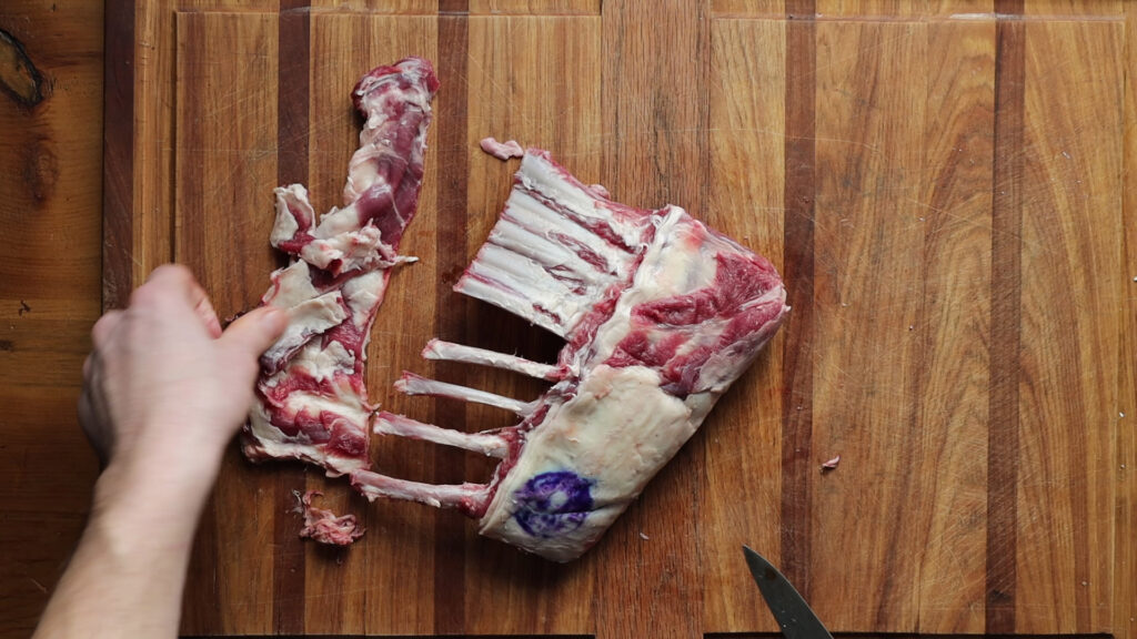 How to French a rack of lamb or goat