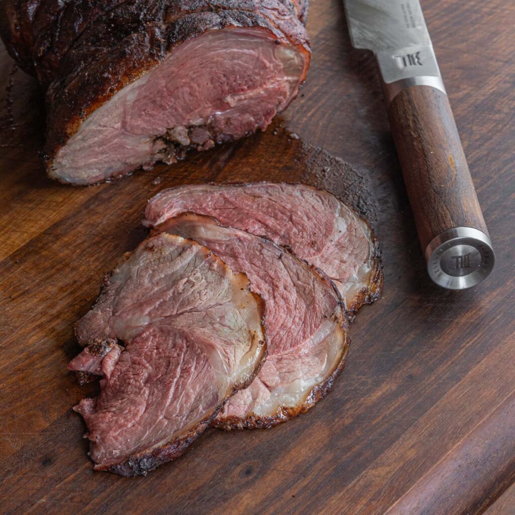 Smoked Boneless Lamb Leg on the Pellet Grill - Shepherd Song Farm
